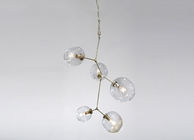 Transparent Branching Bubbles Glass Suspension Lights For Dinning Room Decorative