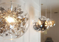 100W Tangle Globe Hanging Pendant Lights Glass Ball Lighting With Gold Color