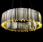 Residential Table Hanging Chandeliers Gold Finish For Weddings Decoration