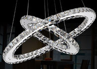 Luxury K9 Crystal Chrome 18W LED Modern Chandelier Lighting 7500K - 8000K for Bar / Hotel