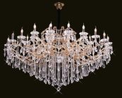42 Lights Contemporary Crystal Chandeliers For Hotel / Home 1800mm x 800mm