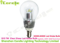7w B15 Led Globe Bulb High Power Clear Glass 360 Degree Beam Angle Ra80 Dimmable CE