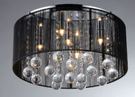 Hot Bending Crystal Flush Ceiling Lights G9 × 40W Polishing