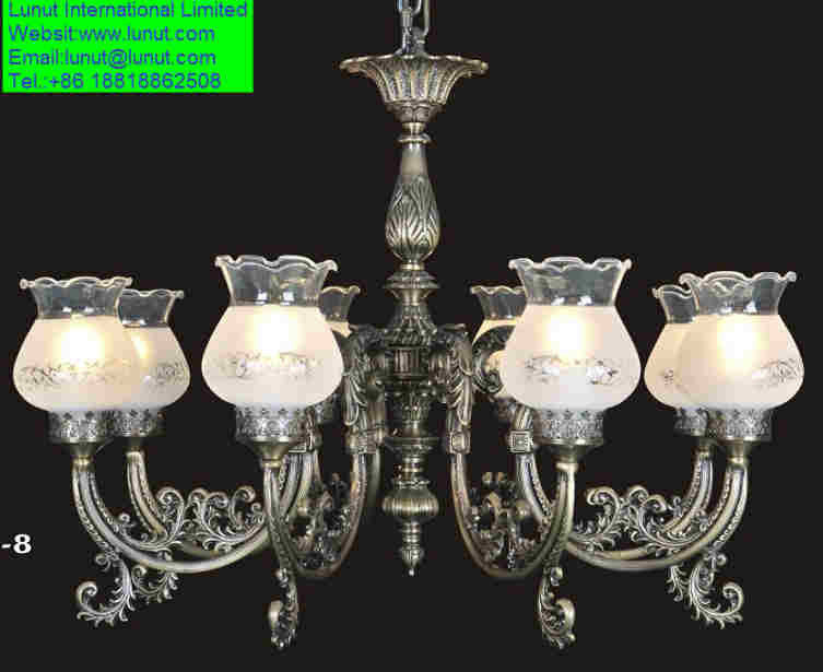 Marble stone european copper chandelier,european copper lamp with marble