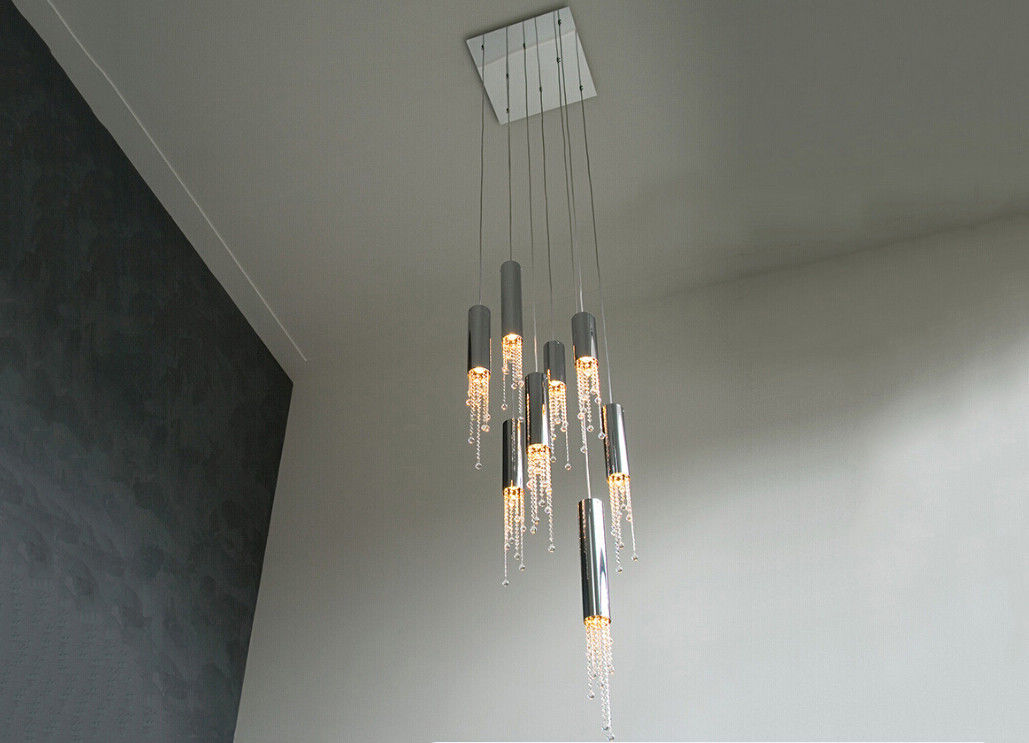 Luxury Crystal Chandelier Light , LED Lighting Fixtures For Villas