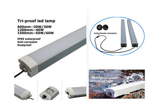 4 foot IP65 waterproof LED lighting fixture,IP65,PC Housing+PC Cover+Metal PCB,20W