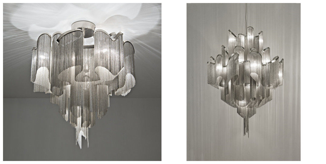 Modern Wide Modern Glass Chandeliers , High End Chandeliers Fixture For Home Decor