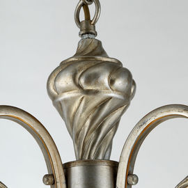 Silver White Hanging Wrought Iron Ceiling Lights American Style , 3 Light