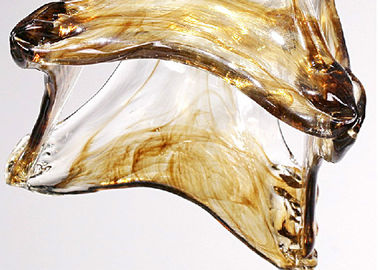 Amber Glass Shade Wrought Iron Chandelier Unique / Rustic / Retro Style 3 Light , E27 Base