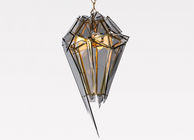 Hand - Cut Beveled Glass Suspension Light Dinning Room Gothic Style Translucent Lamps