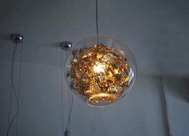 100W Tangle Globe Hanging Pendant Lights Glass Ball Lighting With Gold Color