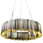 Residential Table Hanging Chandeliers Gold Finish For Weddings Decoration