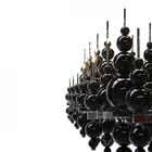 High End Hotel Lobby Big Decorative Hanging Chandelier Lighting White and Black
