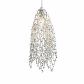 Double Layers Crystal Pendant Lights E14 Lamp Base for Wedding Dress Shop