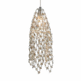 Double Layers Crystal Pendant Lights E14 Lamp Base for Wedding Dress Shop