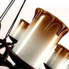 Matte Bordeaux Candle Glass Blown Modern Chandelier Lighting / Traditional Chandelier Lights