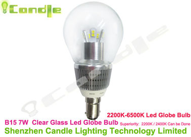 7w B15 Led Globe Bulb High Power Clear Glass 360 Degree Beam Angle Ra80 Dimmable CE
