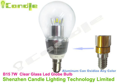 7w B15 Led Globe Bulb High Power Clear Glass 360 Degree Beam Angle Ra80 Dimmable CE