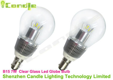 7w B15 Led Globe Bulb High Power Clear Glass 360 Degree Beam Angle Ra80 Dimmable CE