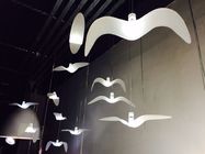 Resin Milk White Modern Light Fixtures , Bird Shape Led Suspension Lights