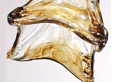 Commercial Decorative Amber Glass Large Hotel Chandeliers 9 Light with Adjustable Chain