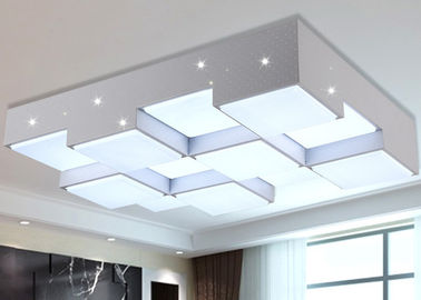 Home White Wrought Iron Ceiling Lights 64W LED Iron Chandelier