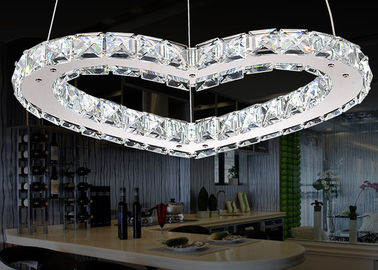 Funky Crystal Modern Chandeliers / Light Heart Shaped Pendant Lamp 7500K - 8000K