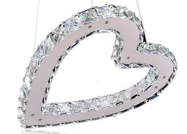 Funky Crystal Modern Chandeliers / Light Heart Shaped Pendant Lamp 7500K - 8000K