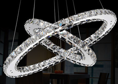 Chrome / Clear Dining Room K9 Luxury Crystal Chandelier with 18W LED Light