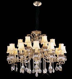 Durable Brass Contemporary Crystal Chandelier Lighting With High Power LED