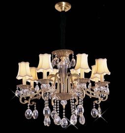 Durable Brass Contemporary Crystal Chandelier Lighting With High Power LED