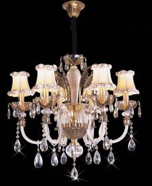 High Lumen 18 Lights 1050 x 820mm Crystal Chandelier Lighting / Commercial LED Pendant Lighting