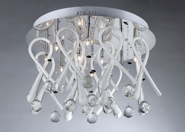 Coffee Shops Glass Crystal Ceiling  Lights G4 110V / 220V OEM