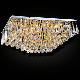 Leaded Glass Crystal Ceiling Light , Contemporary Suspended Decorative Chandelier
