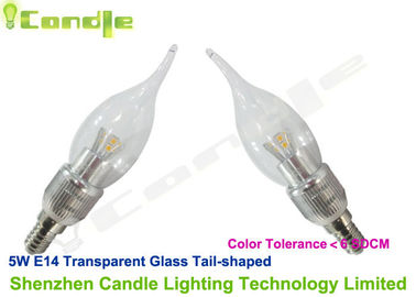 Crystal Chandelier Led Bulbs E14 , Transparent Glass 5w Led Candle Bulb CE EMC