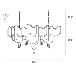 Stainless steel Hotel Chandeliers