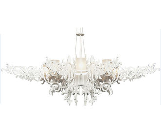 Rubber Wood White Mansion Chandelier Lights Splendor Lighting for Luxury Villas