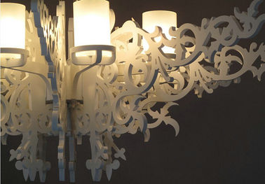 Rubber Wood White Mansion Chandelier Lights Splendor Lighting for Luxury Villas