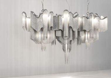 Modern Aluminium  Hotel Chandeliers Stainless Steel Chandelier Lighting