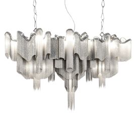 Modern Aluminium  Hotel Chandeliers Stainless Steel Chandelier Lighting