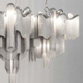 Modern Aluminium  Hotel Chandeliers Stainless Steel Chandelier Lighting