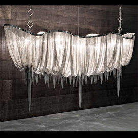 Interior Decoration Glass Drop Chandelier Wide Sliver Hotel Chandeliers