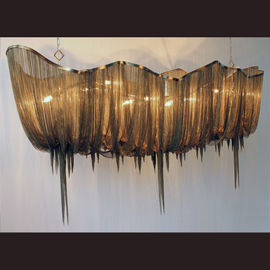 Interior Decoration Glass Drop Chandelier Wide Sliver Hotel Chandeliers