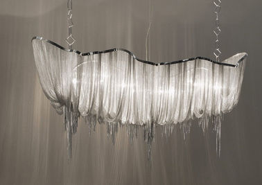 Interior Decoration Glass Drop Chandelier Wide Sliver Hotel Chandeliers
