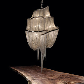 Silver Contemporary  Hotel Chandeliers  Chain Chandelier Lighting