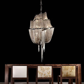 Silver Contemporary  Hotel Chandeliers  Chain Chandelier Lighting