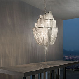 Silver Contemporary  Hotel Chandeliers  Chain Chandelier Lighting