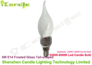 E14 Crystal Chandelier 360 Led Candle Light Bulb 5w CE RoHS , Warm White