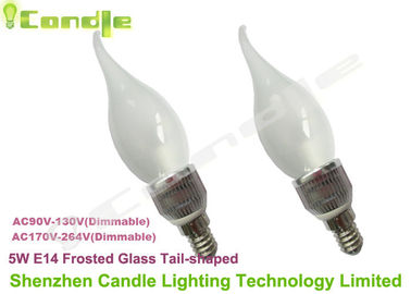 E14 Crystal Chandelier 360 Led Candle Light Bulb 5w CE RoHS , Warm White