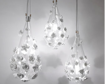 Modern Lighting Fixtures Glass And Ceramic Flower Pendant Lamp For Shop Decoration